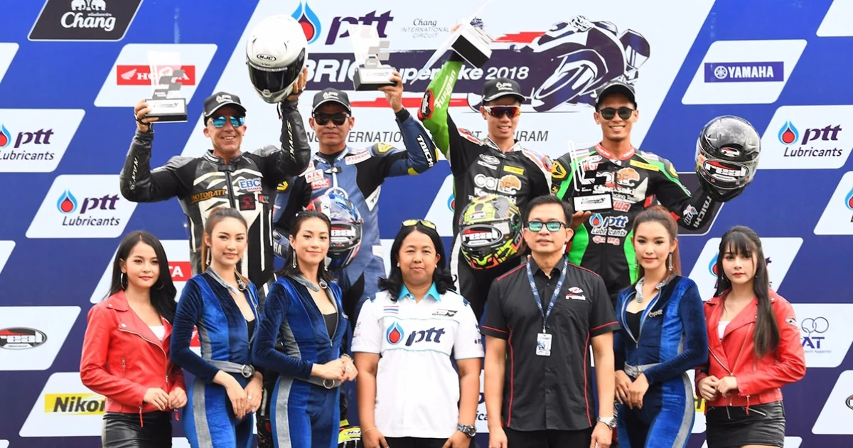 สรุปผล พีทีที บีอาร์ไอซี ซูเปอร์ไบค์ 2018 สนามแรก "ฐิติพงศ์" เฉือน "อนุชา" คว้าแชมป์สนามแรก