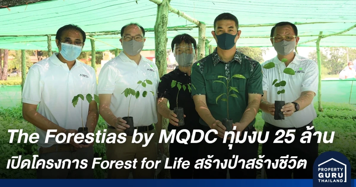 The Forestias by MQDC ทุ่มงบ 25 ล้าน เปิดโครงการ Forest for Life สร้างป่าสร้างชีวิต