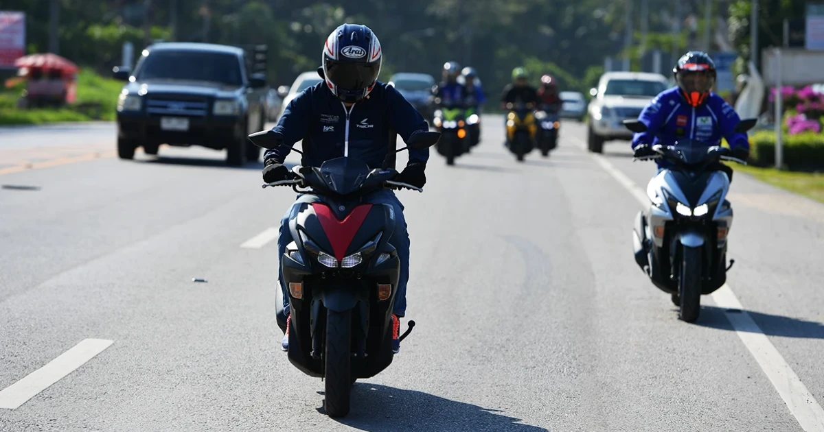 โลดแล่นไปกับ Yamaha Aerox 155 ใหม่ ในภูเก็ต (Test Ride Review)