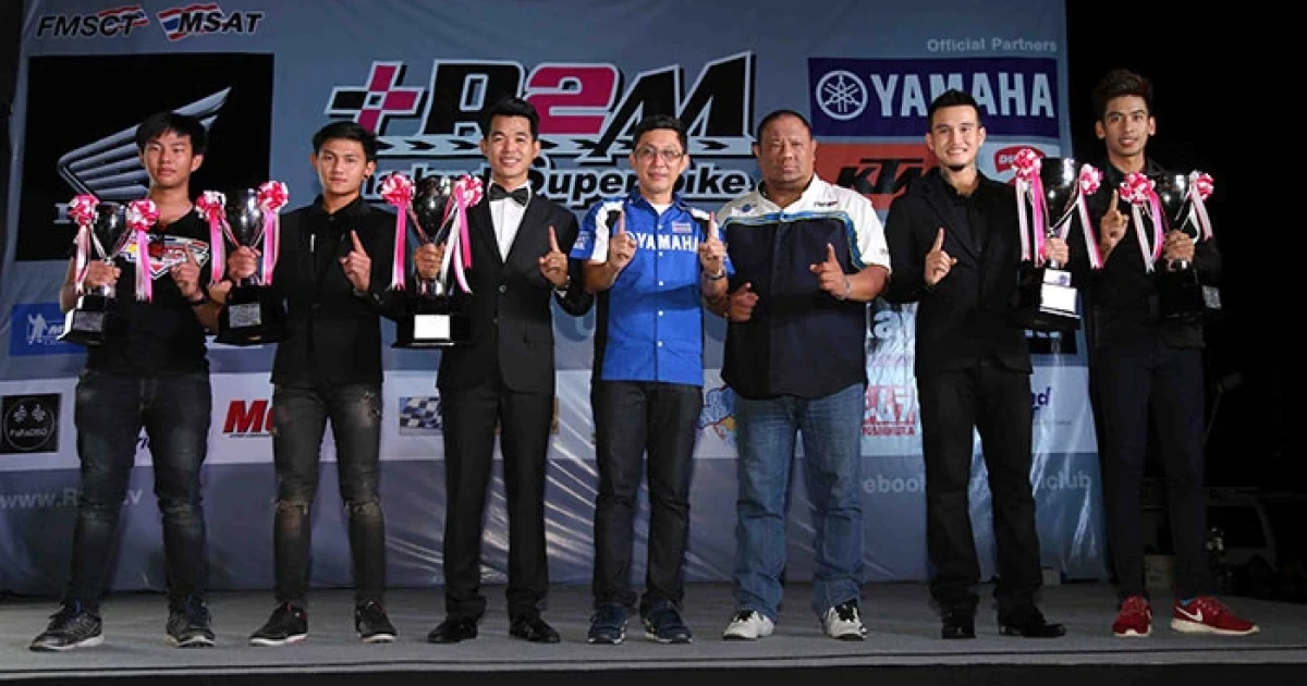 ทัพนักบิดยามาฮ่า กวาดแชมป์ประเทศไทย รุ่นใหญ่ทางเรียบและทางฝุ่น