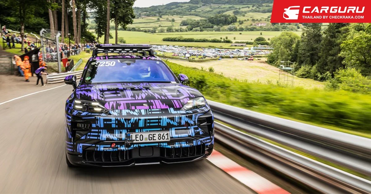 Porsche Cayenne Electric รถ SUV พลังงานไฟฟ้าเจเนอเรชั่นที่ 2 พรางตัวทดสอบสมรรถนะและความอเนกประสงค์พร้อมทุบสถิติขึ้นเนินชันที่ Shelsley Walsh ก่อนเปิดตัวสู่สาธารณชน