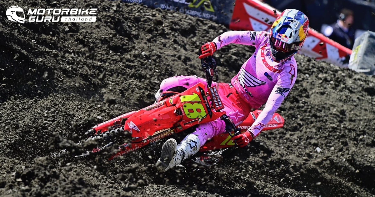 Honda รั้งจ่าฝูงคะแนนสะสมหลัง เจ็ตต์ ลอว์เรนซ์ บิด CRF450R ใน AMA Supercross 2024 สนามที่ 13 ที่สหรัฐอเมริกา