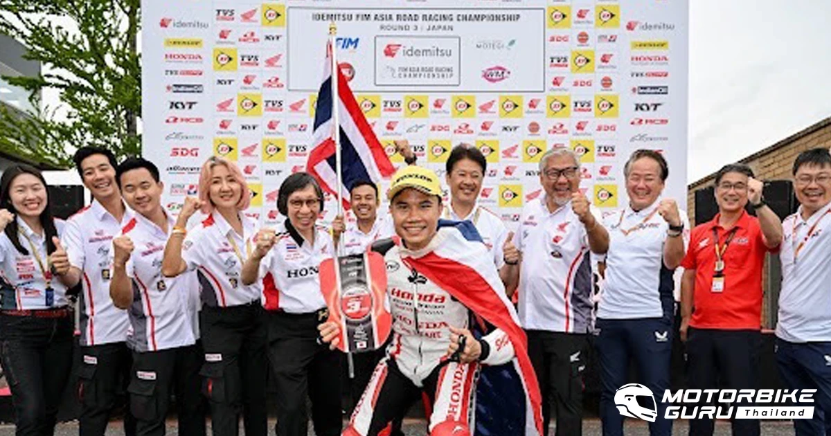ฮอนด้า เรซซิ่ง ไทยแลนด์ ยกทัพ CBR บุกญี่ปุ่นโดย ชิพ-นครินทร์ คว้าดับเบิ้ลโพเดียมในศึกเอเชีย โร้ด เรซซิ่ง สนาม 3