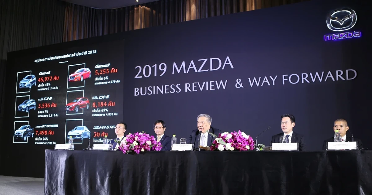 Mazda แถลงปี 61 ทำสถิติทะลุ 7 หมื่นคัน เตรียมเปิดตัวรถยนต์ 6 รุ่นเสริมทัพปีหมูทอง