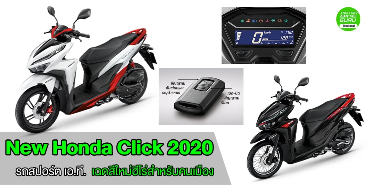 New Honda Click Series รถสปอร์ต เอ.ที. เฉดสีใหม่ฮีโร่สำหรับคนเมือง