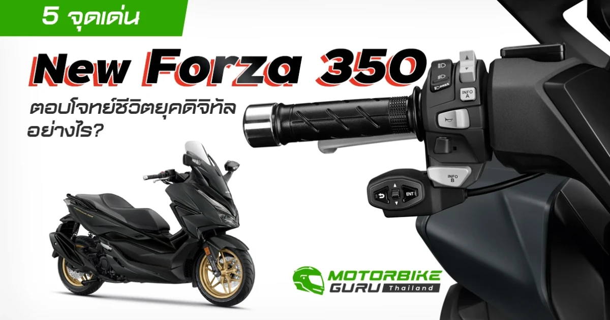 5 จุดเด่น New Forza 350 ตอบโจทย์ชีวิตยุคดิจิทัลอย่างไร?