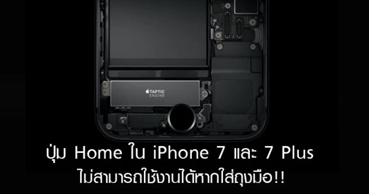 ปุ่ม Home ใน iPhone 7 และ 7 Plus ไม่สามารถใช้งานได้หากใส่ถุงมือ!