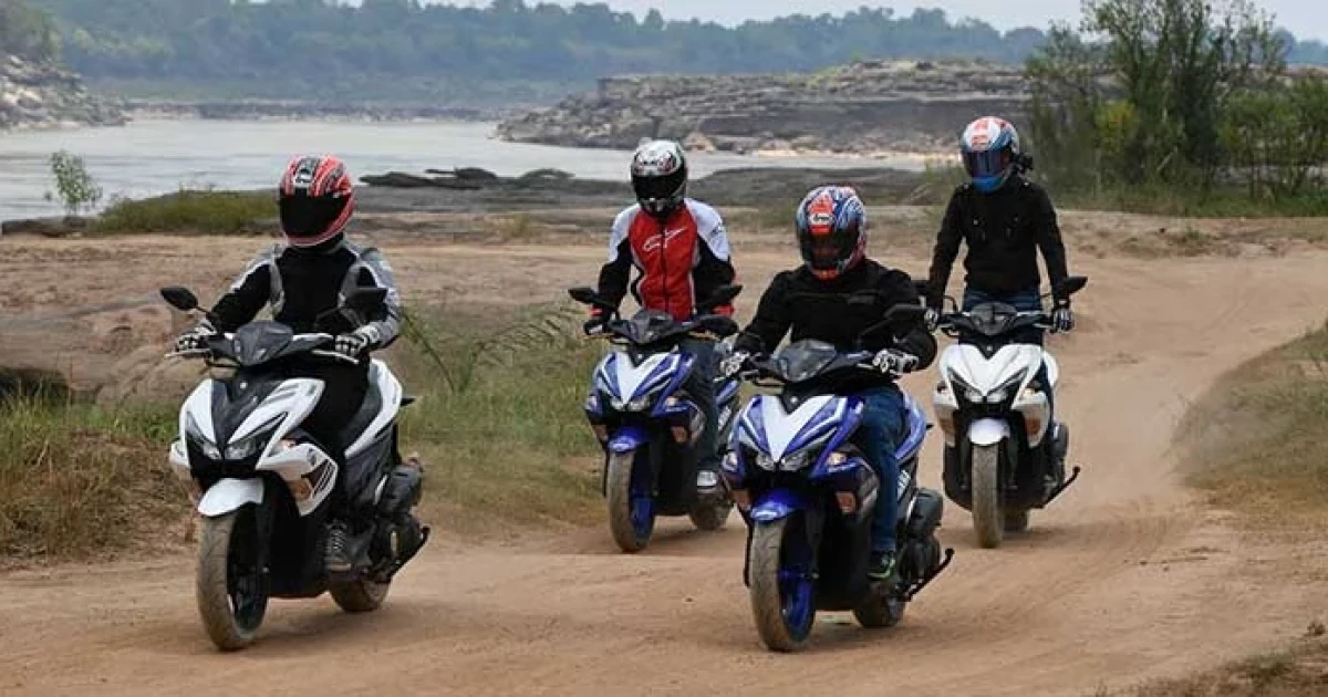 ท่องไปกับ Yamaha Aerox 155 พิสูจน์สมรรถนะทางไกล ลุยสามพันโบก