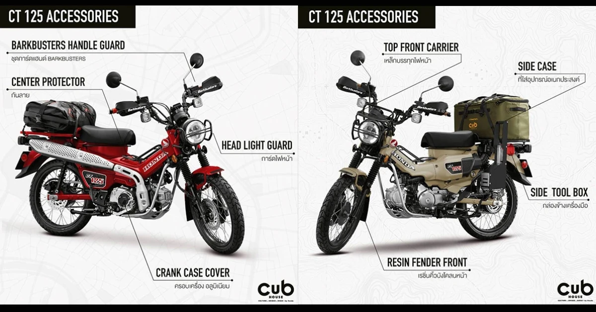 CUB House ได้เวลา..ออกนอกเส้นทาง..ในแบบที่เป็นตัวเอง ด้วยชุดแต่ง CT125