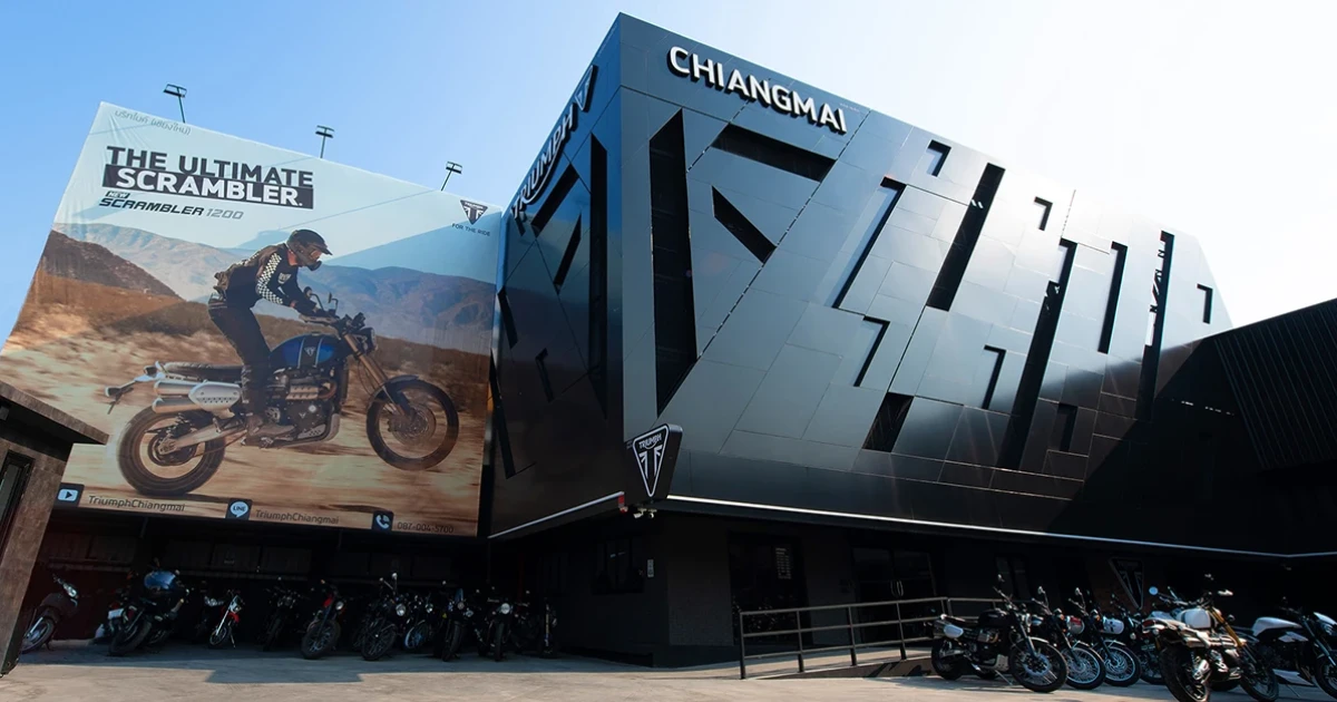 ไทรอัมพ์ มอเตอร์ไซเคิลส์ เปิดโชว์รูมพร้อมศูนย์บริการ ไทรอัมพ์ เชียงใหม่ครอบคลุม 14 แห่งทั่วไทย