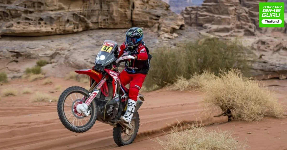 ฮอนด้าจ่อแชมป์ดาการ์แรลลี 2 ปีซ้อนยกทีมหลังควบ CRF450Rally คว้าชัยสเตจ 10