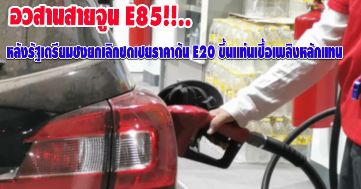 อวสานสายจูน E85! หลังรัฐเตรียมชงยกเลิกชดเชยราคา ดัน E20 ขึ้นแท่นเชื้อเพลิงหลักแทน