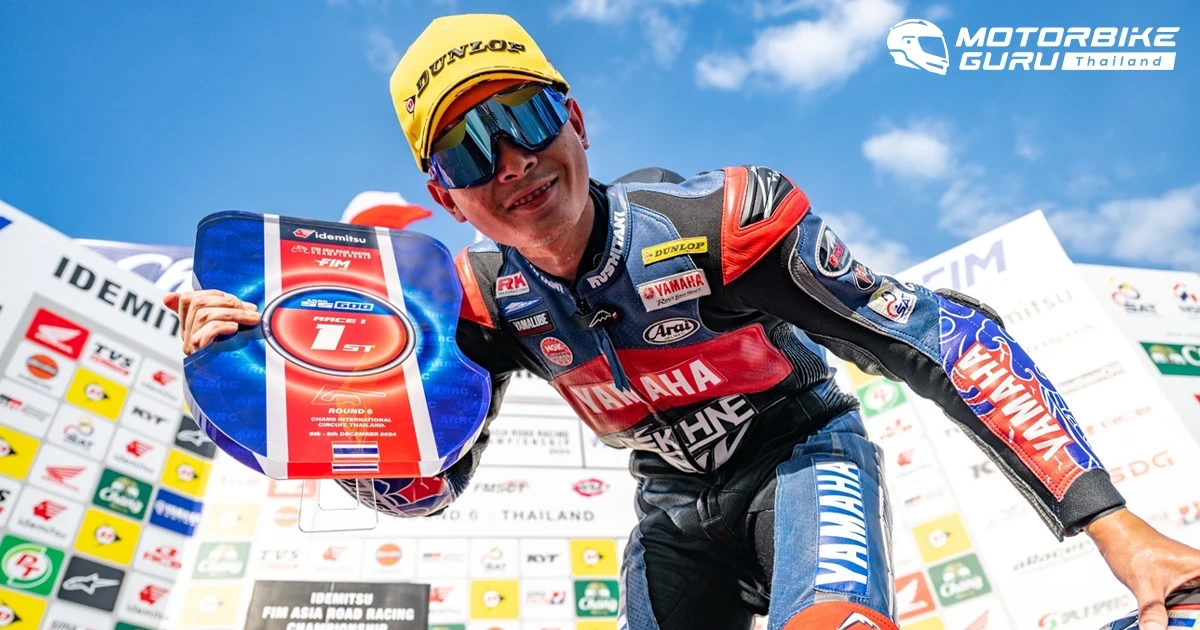 แสตมป์–อภิวัฒน์ ปิดจ็อบสวยพา Yamaha คว้าเพอร์เฟคท์วินเนอร์ คว้าดับเบิ้ลโพเดียมครองบัลลังก์แชมป์ SS600 สร้างประวัติศาสตร์เป็นนักบิดไทยคนแรกที่คว้า แชมป์เอเชีย 2 รุ่น ได้สำเร็จ
