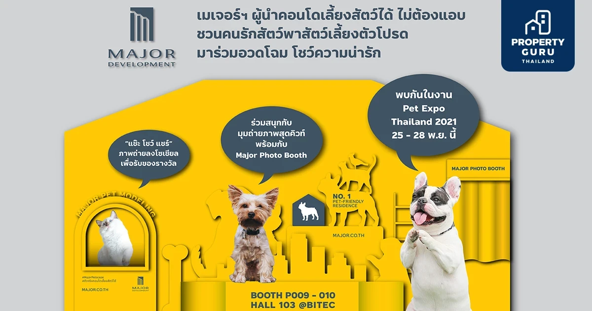 เมเจอร์ฯ ชวนนำสัตว์เลี้ยงสุดน่ารักมาอวดโฉม ในงาน Pet Expo Thailand 2021 วันที่ 25-28 พ.ย.นี้