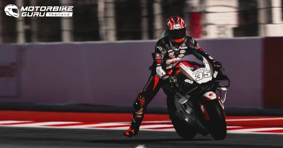 ก้อง-สมเกียรติ ยกระดับเรียนรู้อย่างหนักกับรถแข่ง Honda RC213V ในคลาส โมโตจีพี กับภารกิจทดสอบครั้งแรก