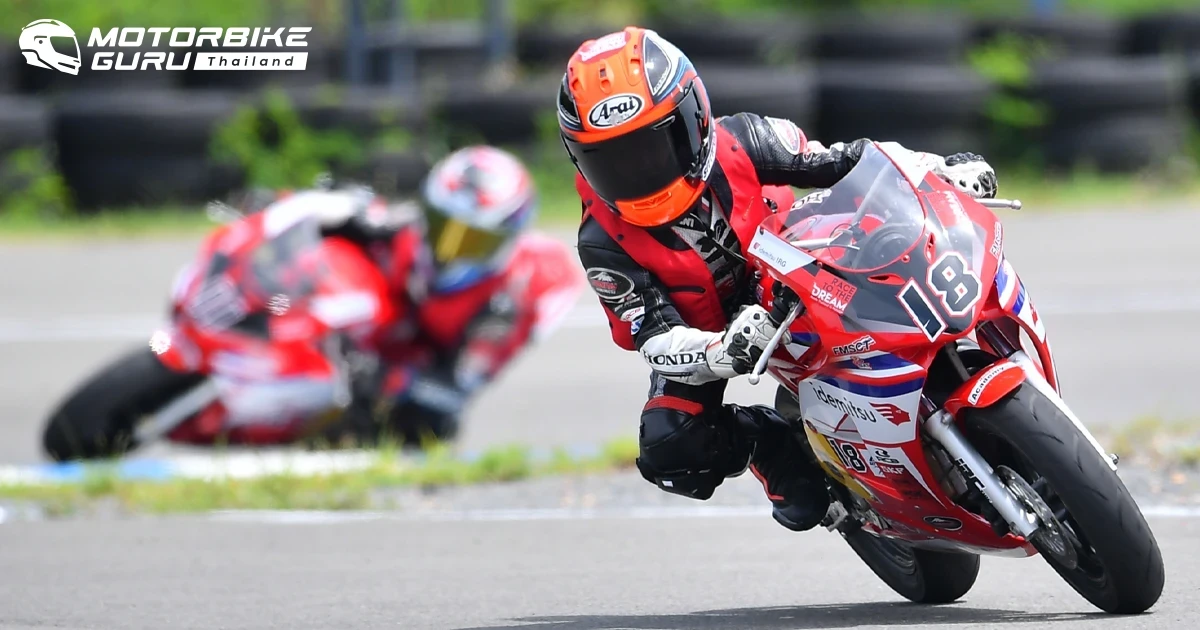 เหล่านักบิดเยาวชนฝึกทักษะแบบเรซ โปรแกรมใน Honda Academy Thailand 2024 สนามที่ 5 ณ สนามช้าง บุรีรัมย์ ยูไนเต็ด เรซซิ่ง สคูล แอนด์ โกคาร์ท เซอร์กิต