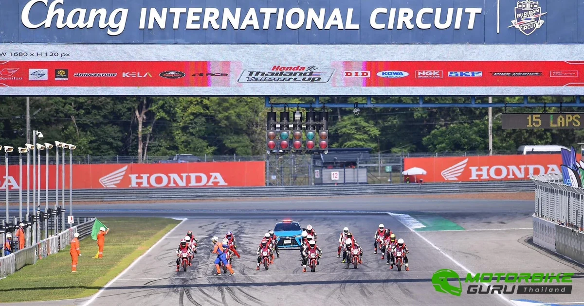 20 เยาวชนดาวรุ่งชิงชัย Honda Thailand Talent Cup 2024 สนาม 3 โชว์ทักษะบิด Honda NSF250R สนั่นแทร็คสนามช้างฯ