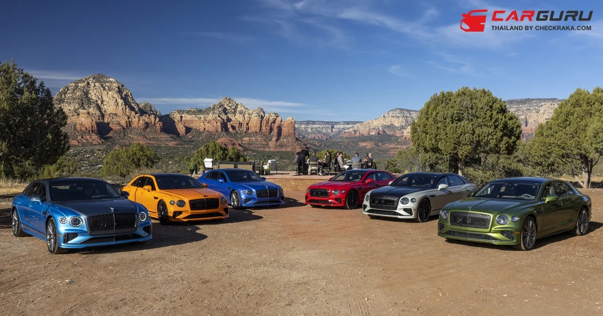 Bentley เผยภาพ New Flying Spur Speed หลายเฉดสีสะท้อนความสปอร์ตและเอกลักษณ์เฉพาะตัวในกิจกรรม Global Media Drive in Arizona