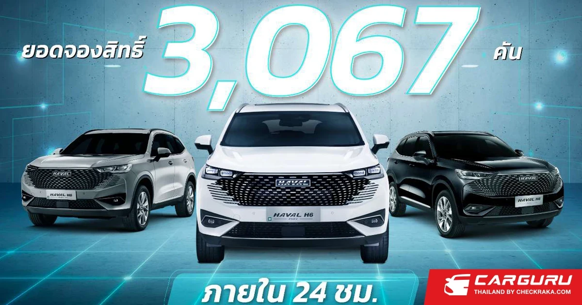 GWM ขอบคุณแฟนๆ หลังยอดจองสิทธิ์เพื่อซื้อ All New HAVAL H6 Plug-in Hybrid SUV สูงถึง 3,067 คันใน 24 ชั่วโมง