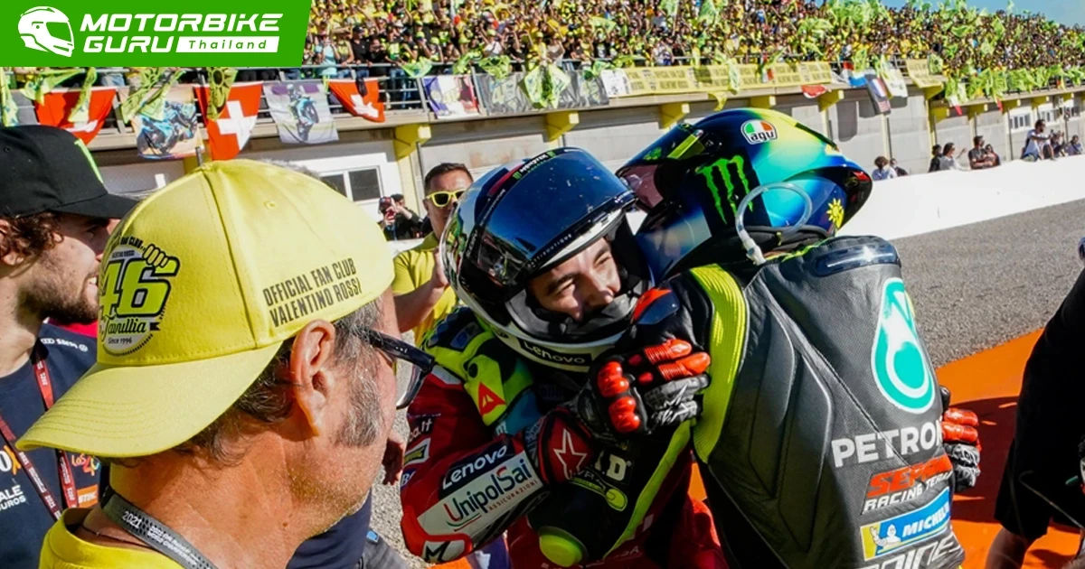 Bagnaia คว้าชัยช่วย Ducati Lenovo Team คว้าแชมป์ทีม ด้าน Rossi จบการแข่งขันสุดท้ายในอาชีพในอันดับที่ 10