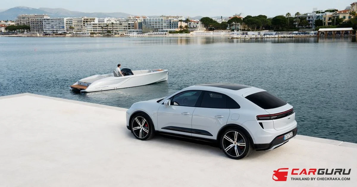 Porsche ร่วมกับ Frauscher Shipyard เปิดตัวเรือสปอร์ตไฟฟ้ารุ่นใหม่ที่มาพร้อมกับชุดขับเคลื่อนแบบไฟฟ้าทั้งหมดจาก Macan Turbo