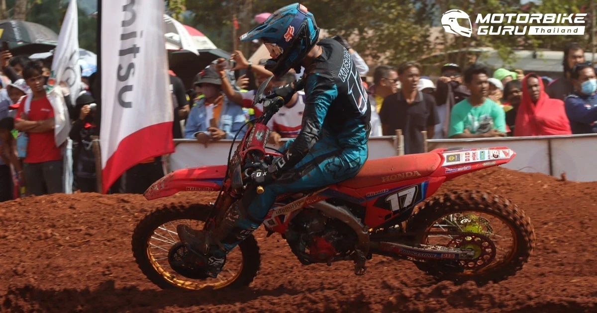 อินทรีแซงค์ - กฤษฎา บิด Honda CRF250R คว้าโพเดียมอันดับ 2 รุ่นท็อป MX250-A ศึก FMSCT Thailand Motocross 2024 สนามที่ 3