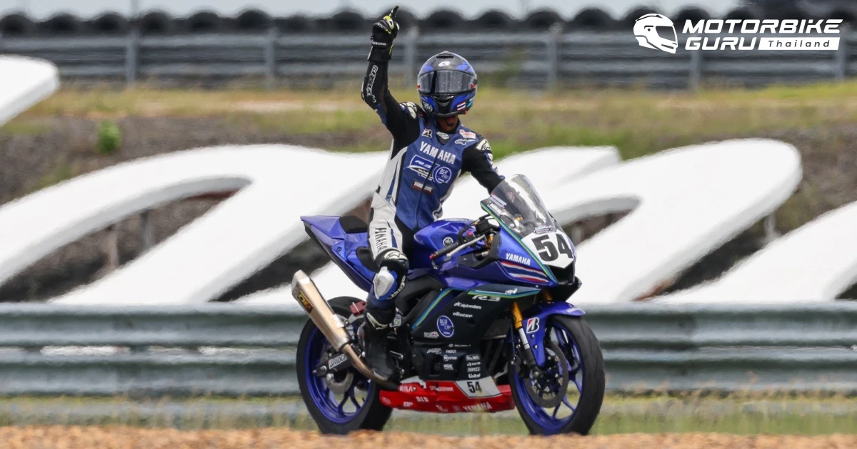 เชลล์-ศักดิ์ชัย คว้าชัยเรซ 2 ในศึก YAMAHA R3 bLU cRU Asia-Pacific Championship 2024 คว้าตั๋วลุย R3 bLU cRU World Cup ที่โปรตุเกส