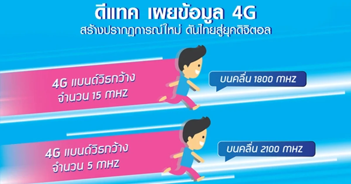 ดีแทคเผยข้อมูล 4G สร้างปรากฏการณ์ใหม่ ดันไทยสู่ยุคดิจิตอล