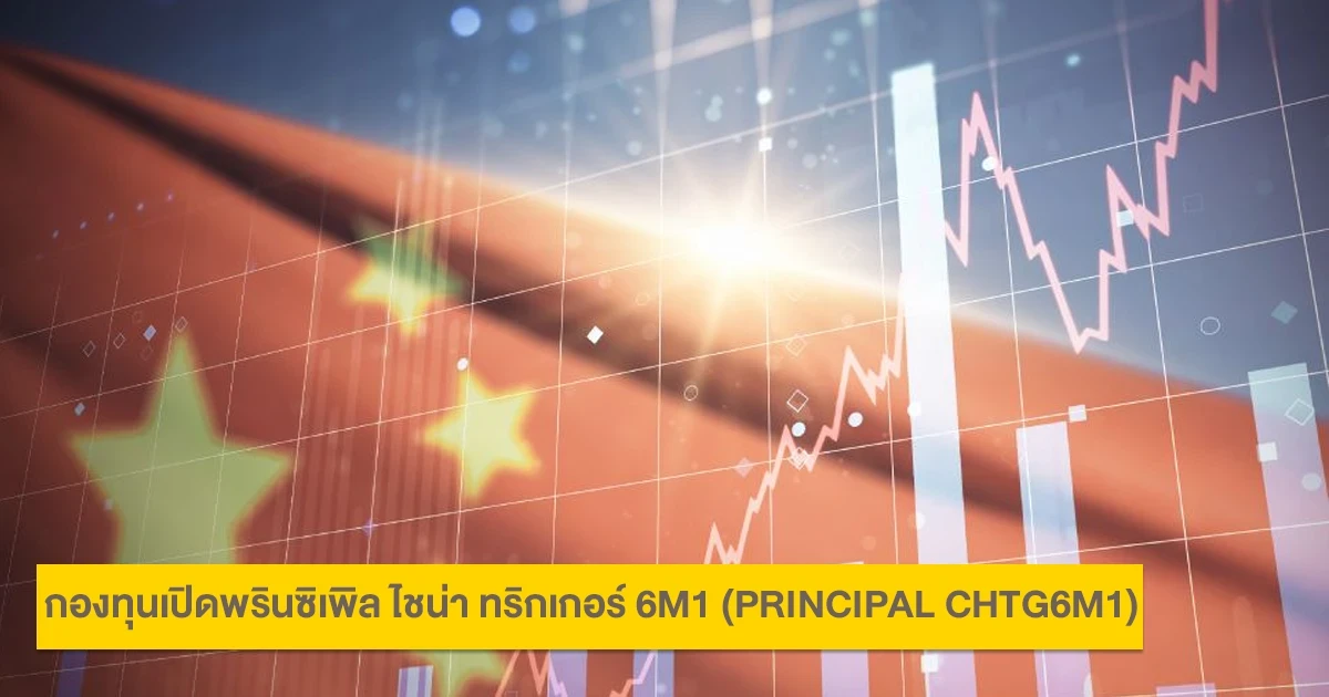 ลงทุนสะสมในกองทุนเปิดพรินซิเพิล ไชน่า ทริกเกอร์ 6M1 (PRINCIPAL CHTG6M1) ทุกๆ 1 แสนบาท รับ PRINCIPAL TREASURY มูลค่า 100 บาท*