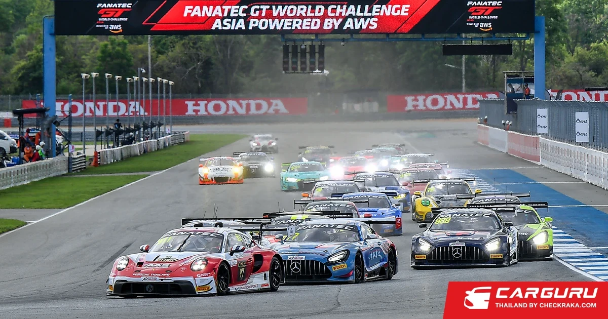 นักแข่งไทยกระหึ่มเอเชีย! "วุฒิกร" เบิ้ลโพเดียม ด้าน "ภาสฤทธิ์-เดชาธร" คว้าชัยโฮมเรซใน GT World Challenge Asia 2023