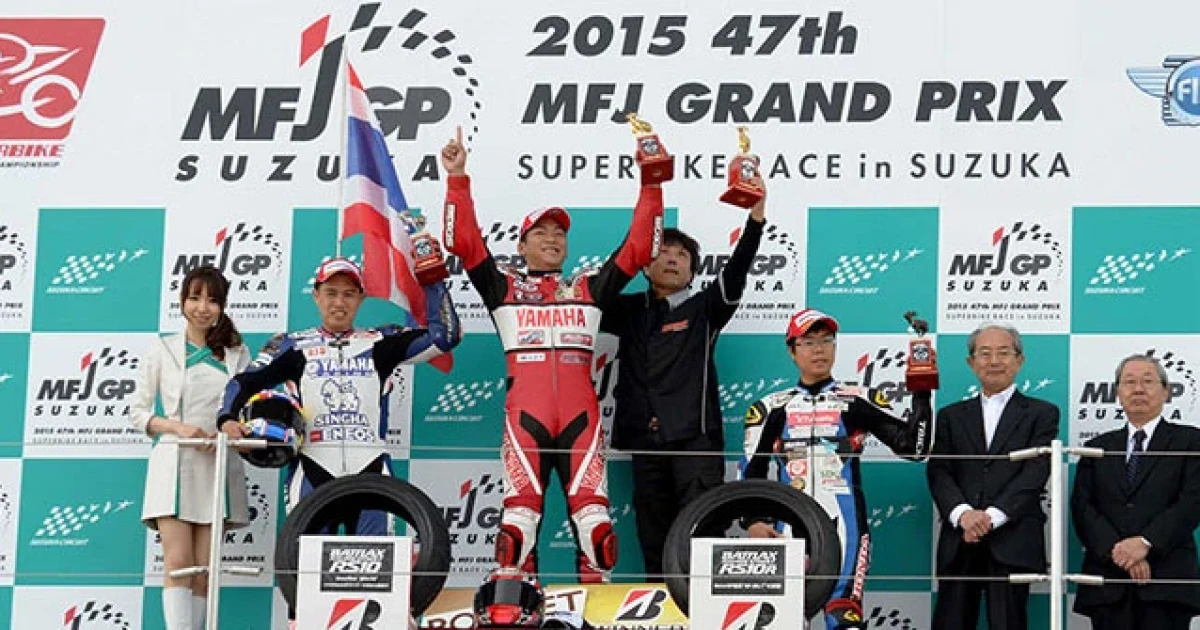 "ยามาฮ่า ไทยแลนด์ เรซซิ่งทีม" ประกาศศักดาอย่างยิ่งใหญ่ คว้าแชมป์ศึกออลเจแปน 2015