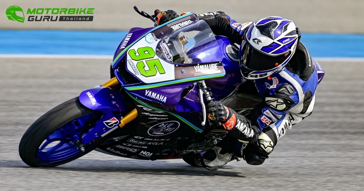 ดาวรุ่ง YAMAHA bLU cRU Thailand ฟอร์มแรงผงาดยืนโพเดียม Sport Production 400 Junior ศึก PlanB BRIC สนาม 2