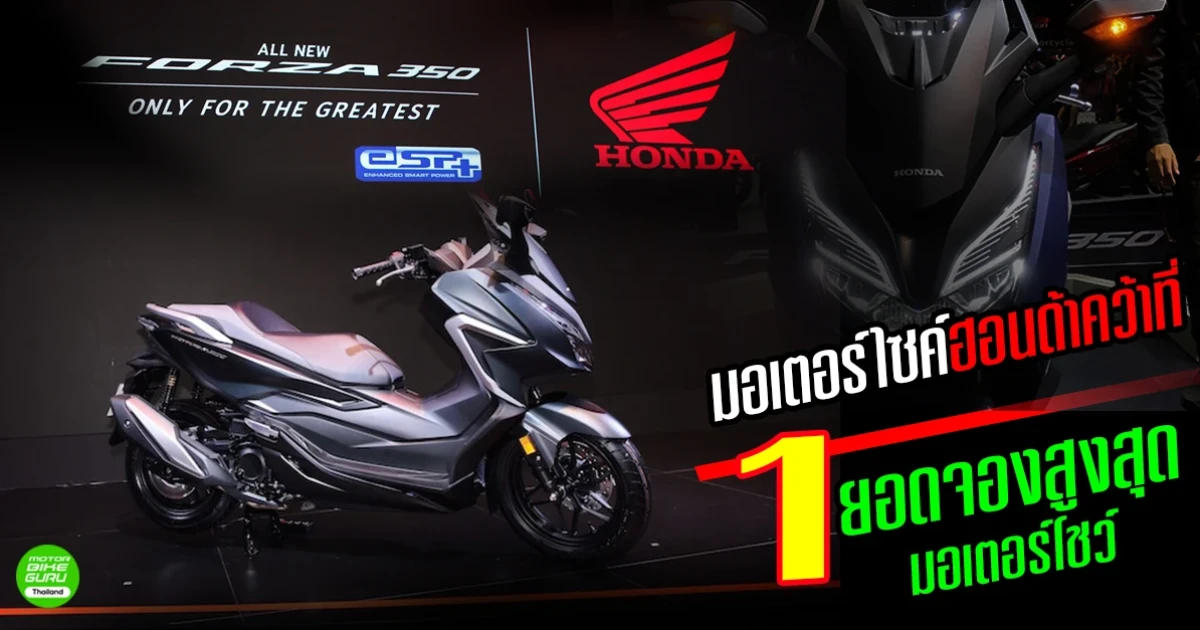 มอเตอร์ไซค์ฮอนด้า คว้าที่ 1 ยอดจองสูงสุดมอเตอร์โชว์ 2020
