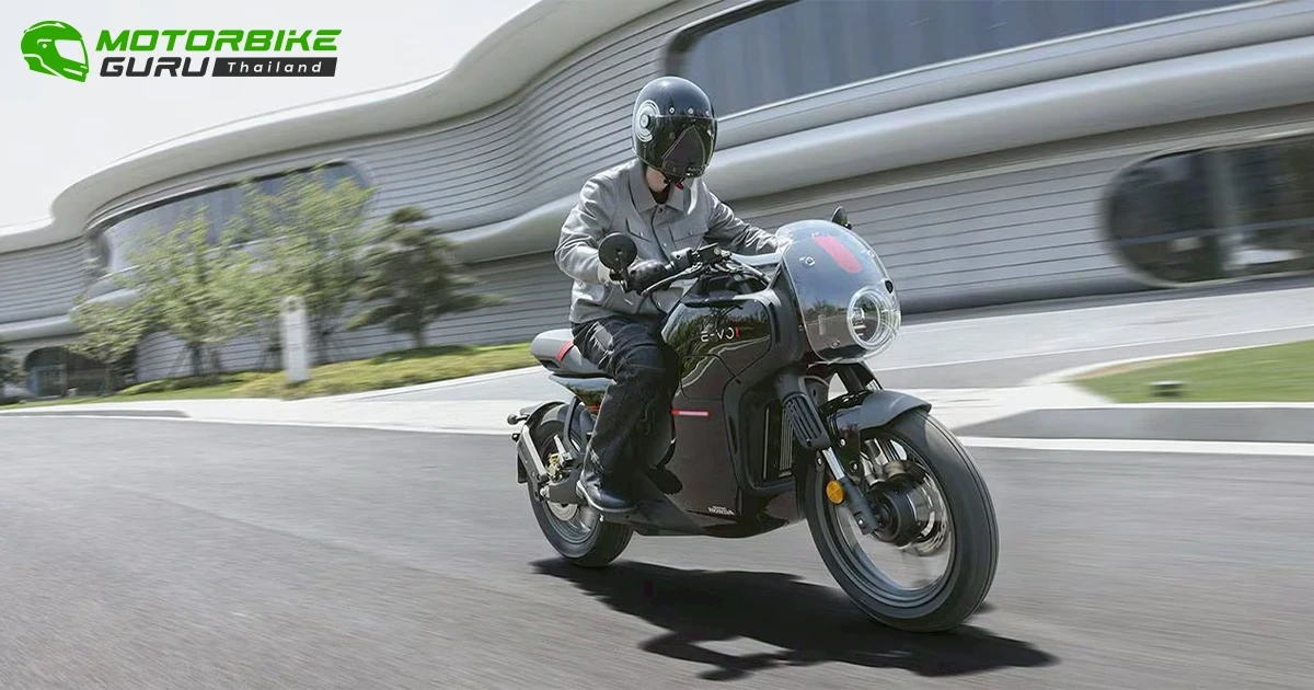 Wuyang Honda E-VO มอเตอร์ไซค์ไฟฟ้าสไตล์คาเฟ่เรเซอร์เปิดตัวและจำหน่ายเฉพาะในตลาดประเทศจีนเท่านั้น