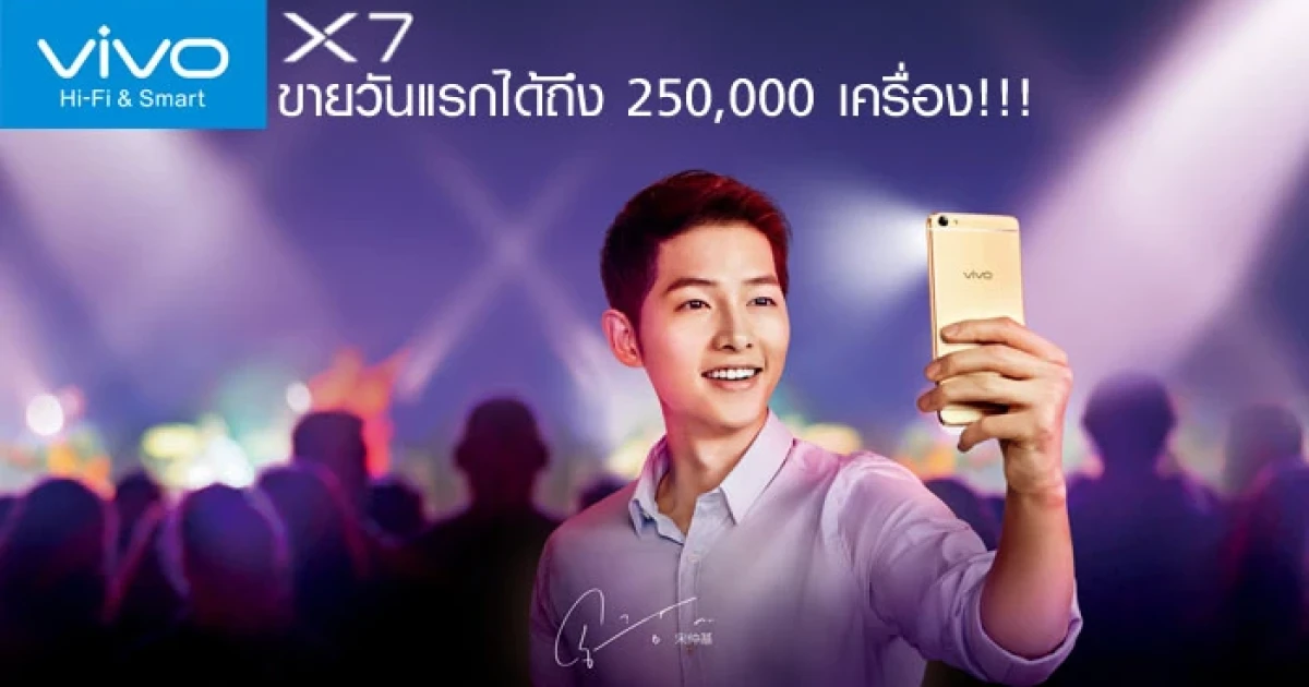 เร็วเกินคาด!!! สมาร์ทโฟน vivo X7 ขายวันแรกได้ถึง 250,000 เครื่อง