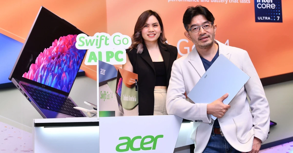 เอเซอร์เปิดตัว Acer Swift Go series ใหม่ล่าสุด เปิดประสบการณ์ Unlock AI on The Go กับโปรเซสเซอร์รุ่นล่าสุดจาก Intel® Core™