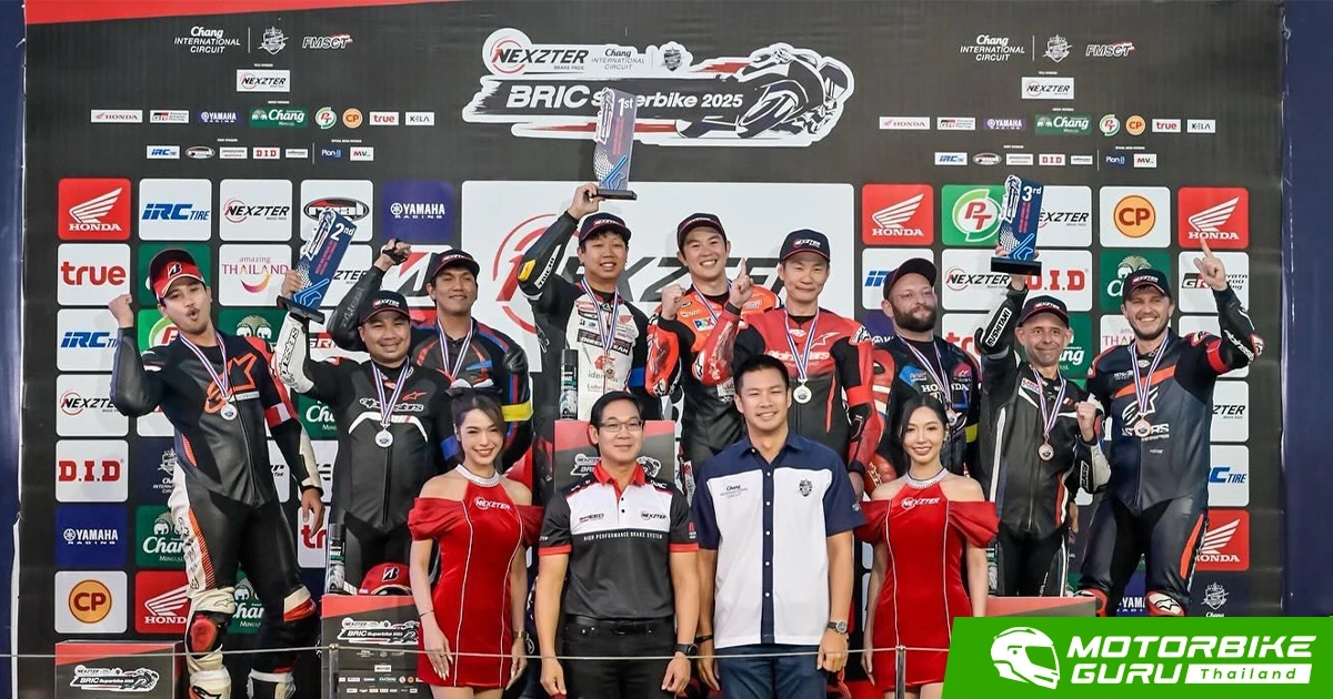 ทัพรถแข่ง Honda CBR1000RR-R ประเดิมคว้าแชมป์–เหมาโพเดียม ศึกซูเปอร์สต็อก เอ็นดูรานซ์ ครั้งแรกที่สนามช้างฯ