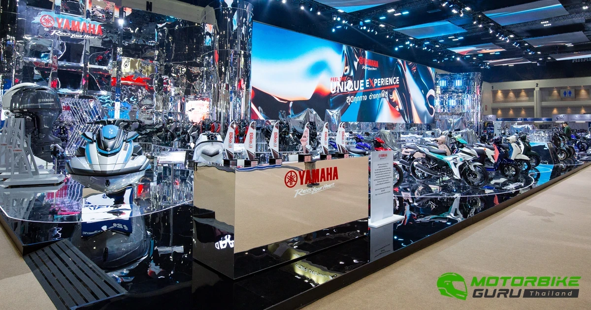 Yamaha เปิดบูธภายใต้แนวคิด "Feel The Unique Experience – สุดทุกทาง…ต่างทุกฟีล" พร้อมเปิดตัว 3 รุ่นใหม่ สายพันธุ์ R-Series และ Sport Heritage และโปรโมชันมัดใจไบค์เกอร์ในงานบางกอกฯ มอเตอร์โชว์ ครั้งที่ 46