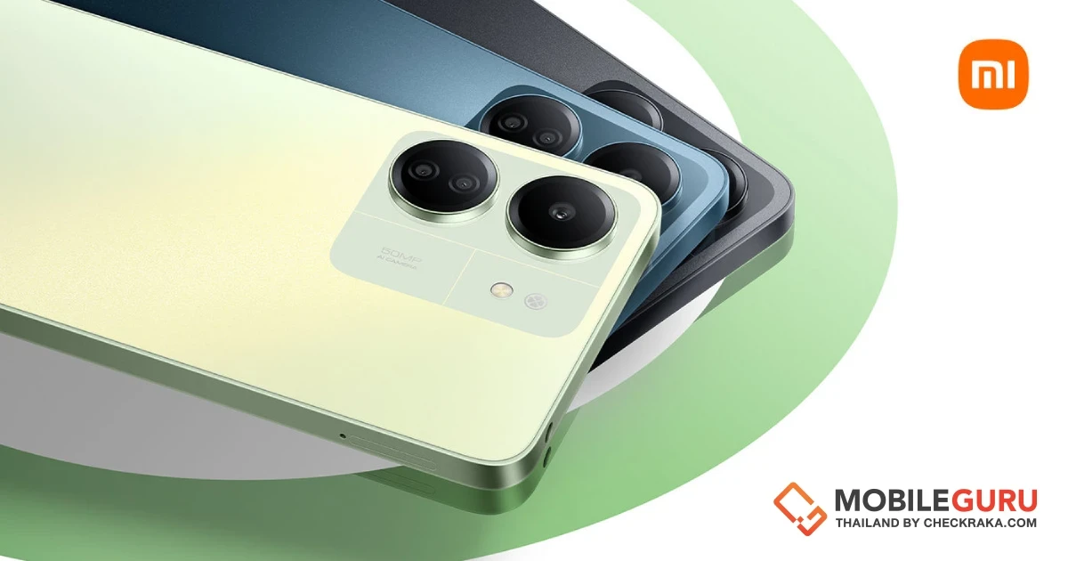 Redmi 13C สมาร์ทโฟนเพื่อความบันเทิง พร้อมวางจำหน่ายในไทยอย่างเป็นทางการในราคาเริ่มต้นเพียง 3,999 บาท