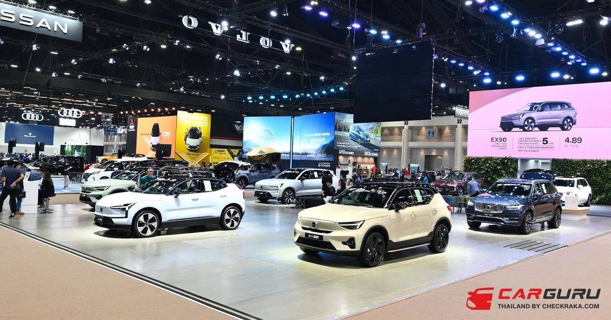 Volvo จัดแสดงรถไฟฟ้า 100% รุ่นล่าสุด EX90 ขนาด 6 ที่นั่ง พร้อมแนะนำ XC90 ปลั๊กอินไฮบริด โฉมใหม่ ที่งาน Motor Show 2025