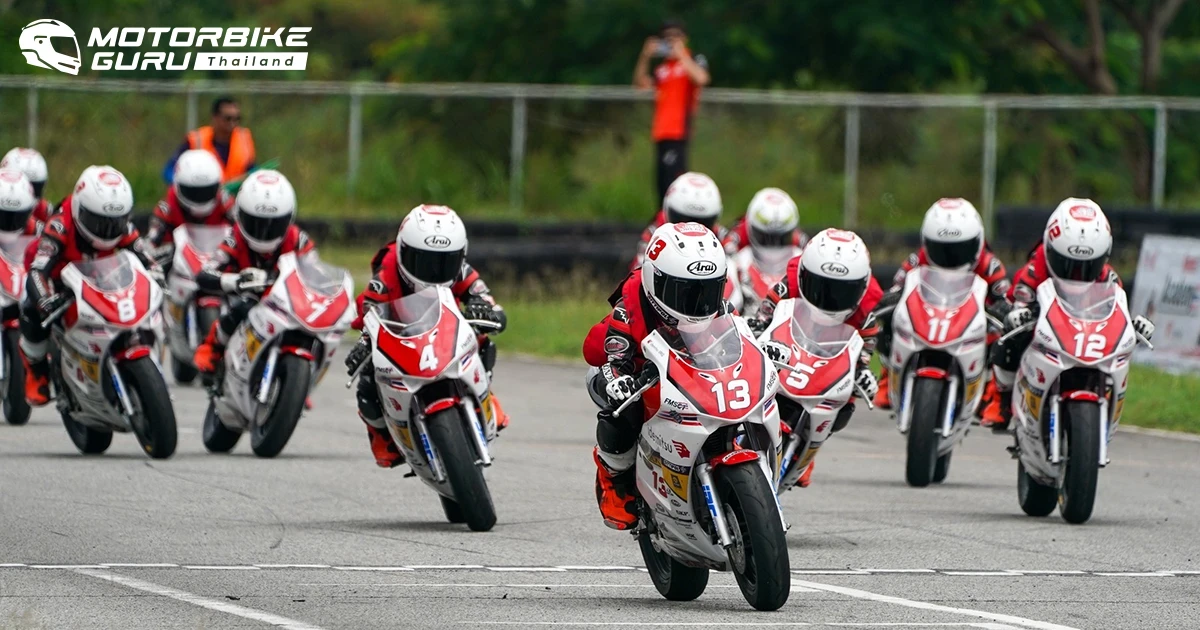 เปเปอร์-อนพัทย์ ควง เบสต์-ภาสกร ดวลมันส์! บิดแย่งโพเดียมคนละเรซ ใน Honda Academy Thailand ศึกสุดท้าย