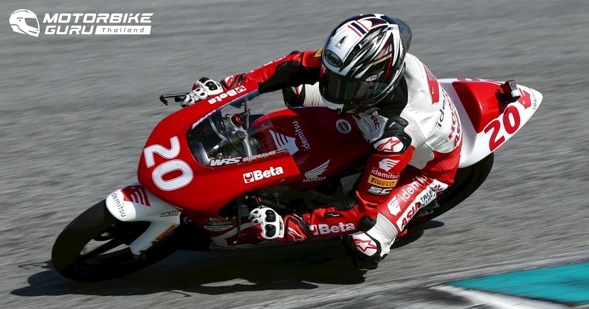 Honda Racing Thailand ดันเด็กไทยโชว์ศักยภาพครึ่งฤดูกาลแรก อุ้ม-นพรุธพงษ์ ทะยานติดท็อป 3 เอเชีย ศึก อิเดมิตสึ เอเชีย ทาเลนต์ คัพ 2025