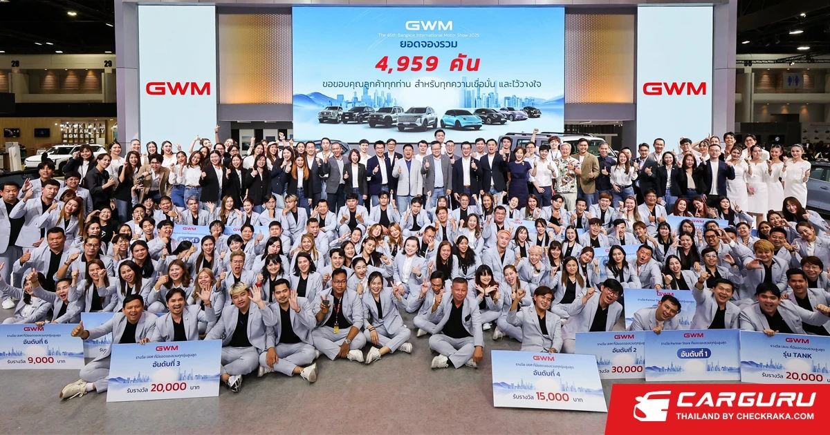 GWM กวาดยอดจองกว่า 4,959 คัน ในงาน Motor Show 2025 พร้อมปรับขึ้นราคา NEW GWM TANK 300 DIESEL ทุกรุ่น