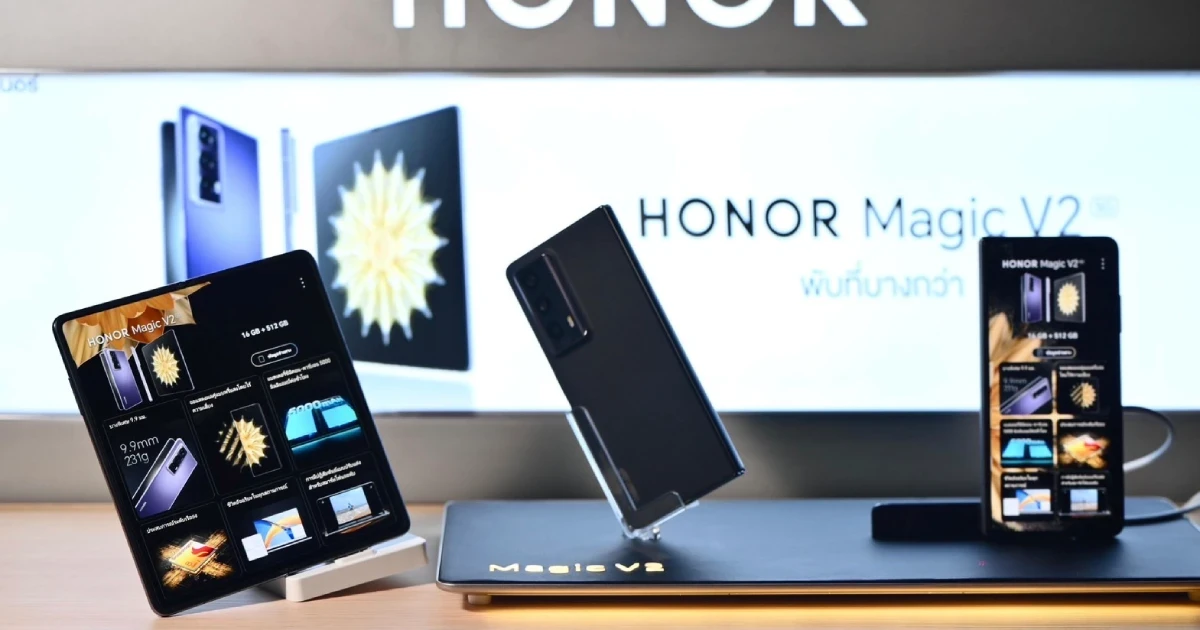 HONOR เขย่าตลาดมือถือจอพับ เปิดตัว “HONOR Magic V2” บางที่สุดในตลาดประเทศไทย 59,990 บาท เริ่ม Pre-Order 8-12 ก.พ.นี้