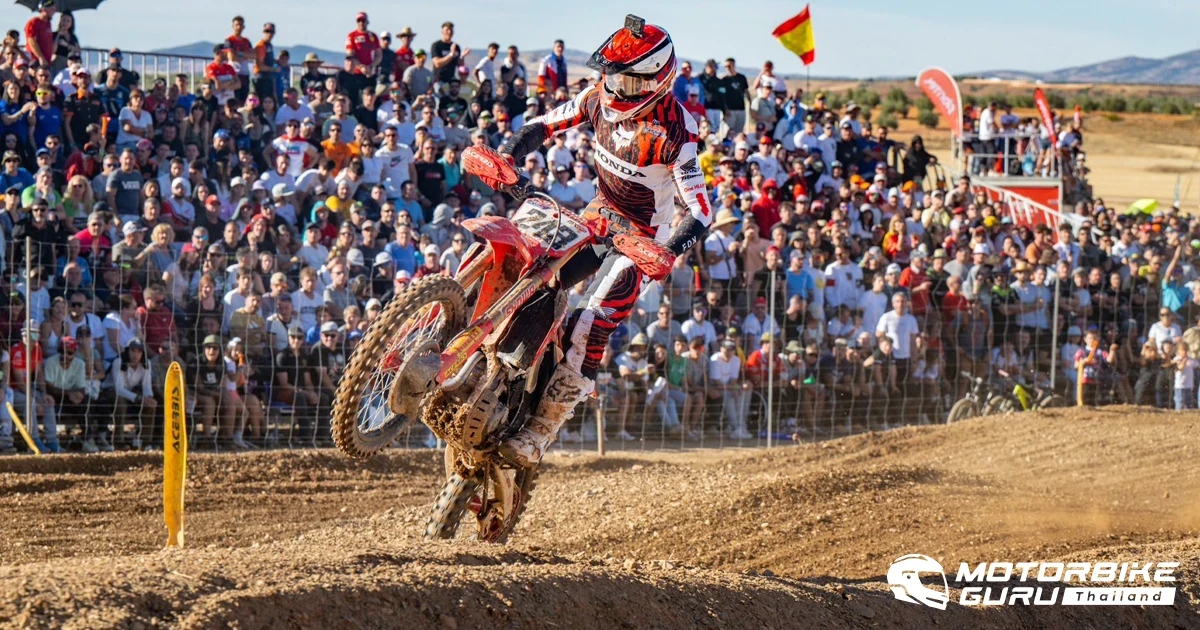 ทิม ไกเซอร์ บิด Honda CRF450R คว้าอันดับ 2 ของโลกในตารางแชมเปี้ยนชิพ ด้วยผลงานดับเบิ้ลโพเดียมในสนามสุดท้ายที่สเปน