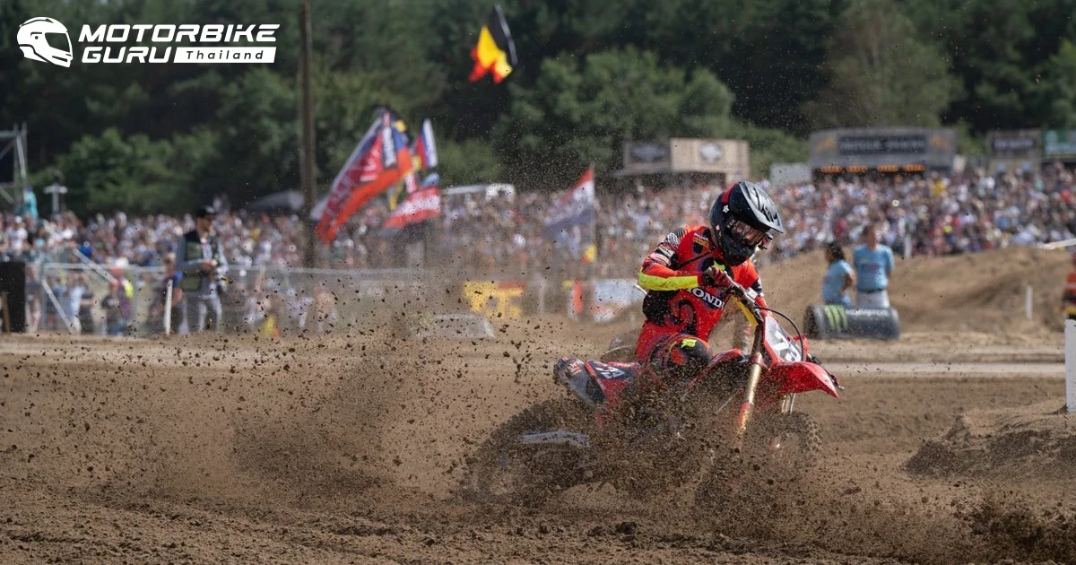 ฮอนด้า ฟอร์มแรงต่อเนื่อง ทิม ไกเซอร์ ควง Honda CRF450R เก็บแต้มเบลเยี่ยม ครองอันดับ 1 ตารางคะแนนสะสม 2024