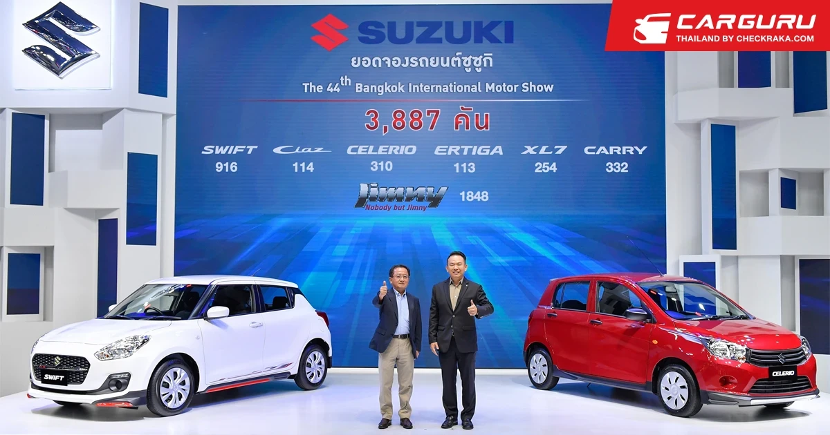 Suzuki ฉลองยอดจองมอเตอร์โชว์ 3,887 คัน พร้อมเซอร์ไพรส์หลัง SWIFT และ JIMNY แรงแซงทุกรุ่น