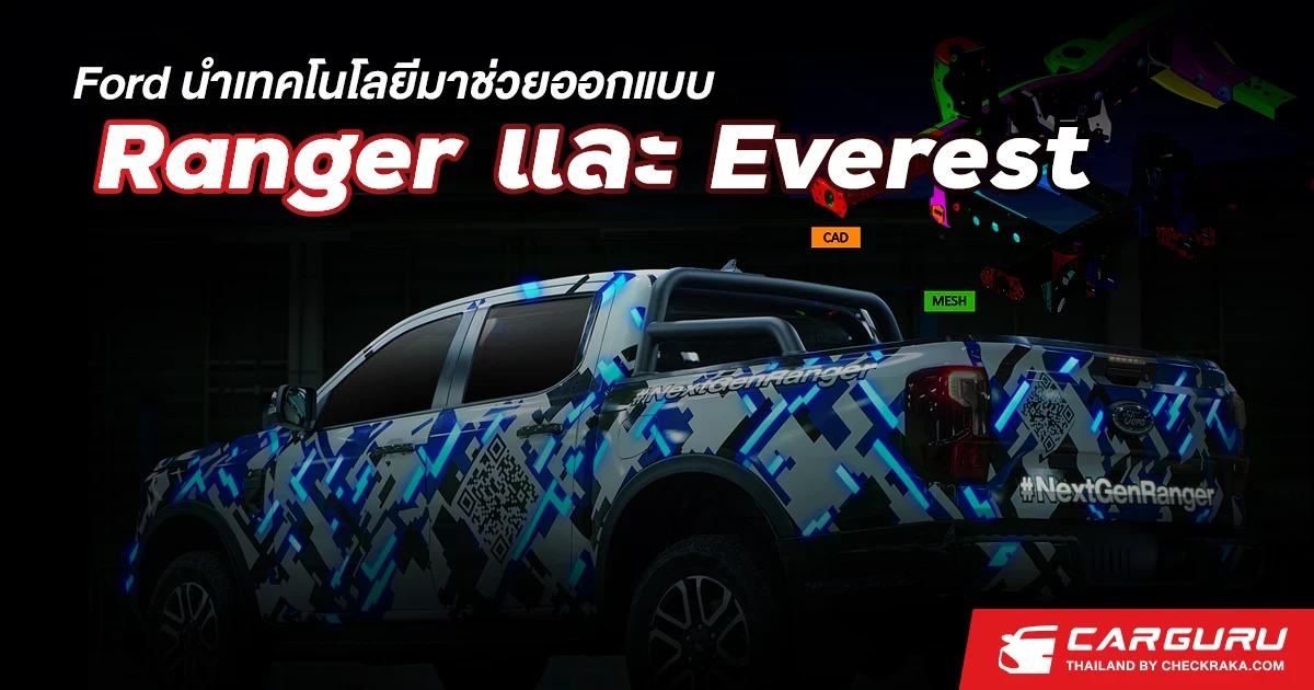 ฟอร์ดนำเทคโนโลยีมาช่วยร่นระยะเวลาการพัฒนารถยนต์ยกระดับการทดสอบ เรนเจอร์ และเอเวอเรสต์ ในสนามจริง