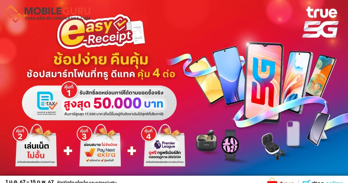 ทรูคอร์ป จัดแคมเปญพิเศษ“ช้อปง่าย คืนคุ้ม” ขานรับนโยบายภาครัฐ easy e-Receipt