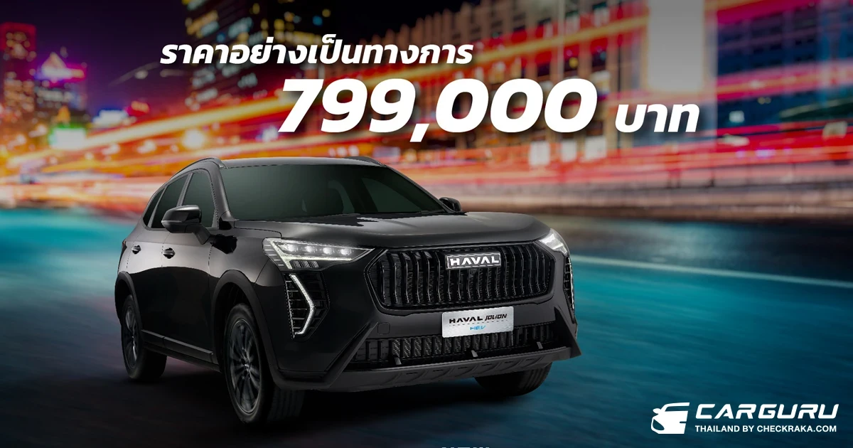 GWM ประกาศราคา New HAVAL JOLION Sport อย่างเป็นทางการที่ 799,000 บาท